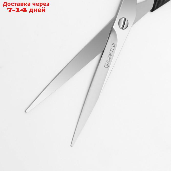 Ножницы парикмахерские с упором, лезвие 7 см, цвет чёрный - фото 3 - id-p226917494