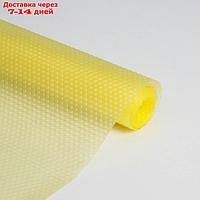 Коврик противоскользящий сервировочный Доляна "Круги", 30×150 см, цвет прозрачный жёлтый
