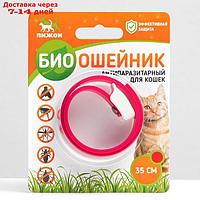Биоошейник антипаразитарный "ПИЖОН" для кошек от блох и клещей, красный, 35 см
