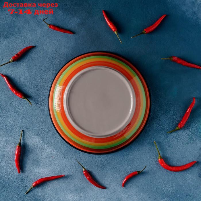 Тарелка суповая "Индия", 20×3 см, цвет МИКС - фото 7 - id-p226922899