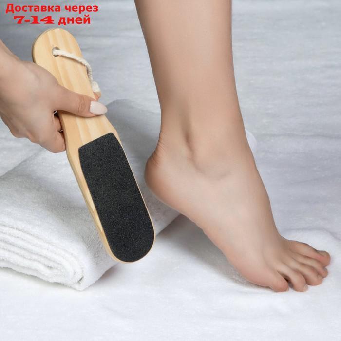 Тёрка для ног, наждачная, двусторонняя, 25 см, деревянная - фото 5 - id-p226917531