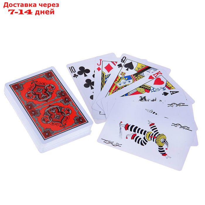 Карты игральные пластик "Poker range", 54 шт, 8.8х5.8 см, 28 мкр, микс - фото 2 - id-p226929390