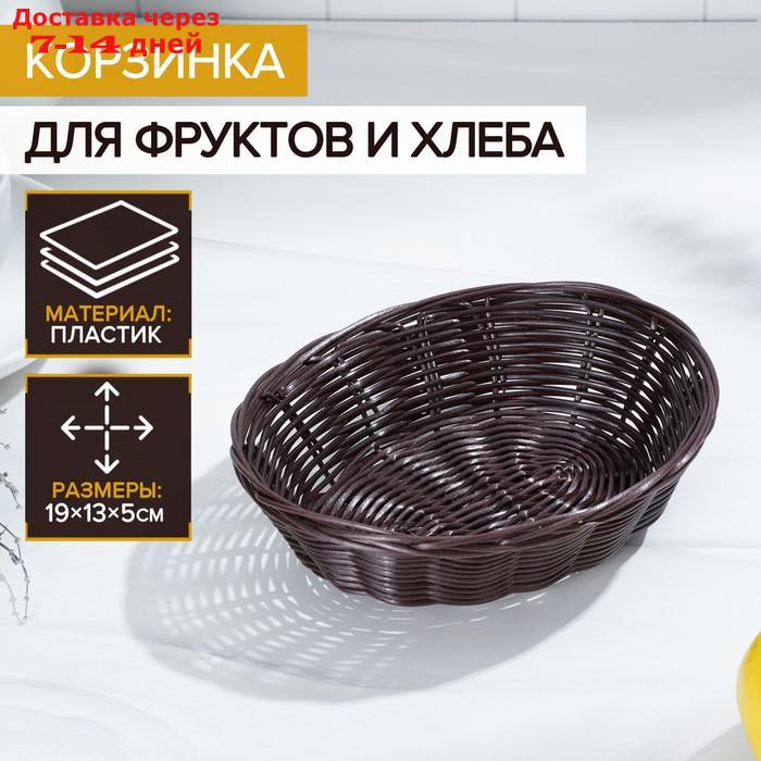 Корзинка для фруктов и хлеба Доляна "Шоко", 18×15×5 см - фото 1 - id-p226925178