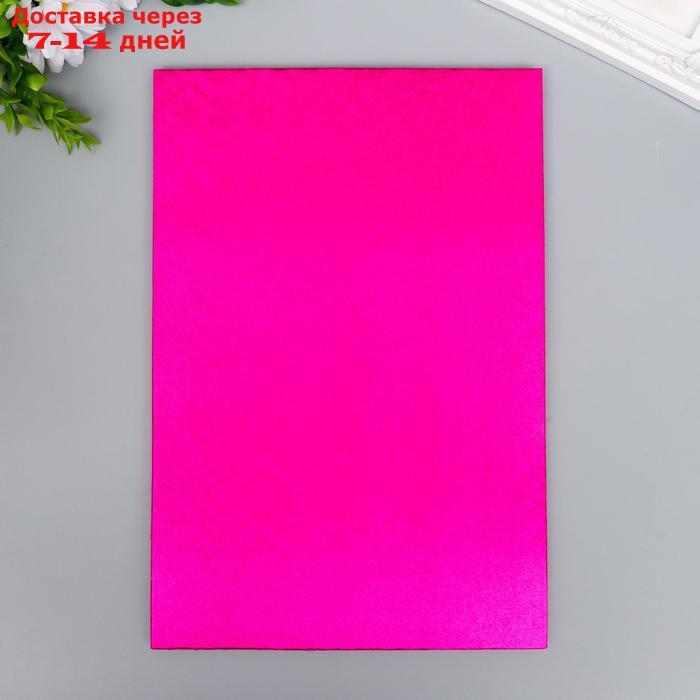 Фоамиран голограмма "Ярко-розовый" 1.8 мм набор 5 листов 20х30 см - фото 4 - id-p226939862