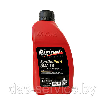Моторное масло Divinol Syntholight 0W-16 (синтетическое моторное масло 5w30) 1 л., фото 2