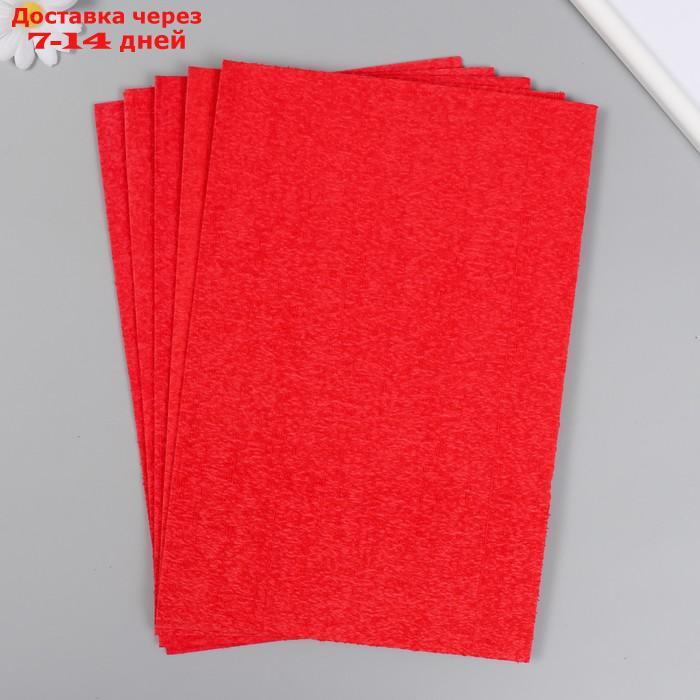 Фоамиран махровый "Красный" 2 мм (набор 5 листов) формат А4 - фото 2 - id-p226936994