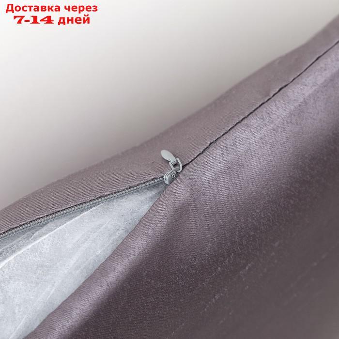 Декоративная подушка "Этель" 40×40 см, Дамаск PEWTER SOLID - фото 2 - id-p226945635