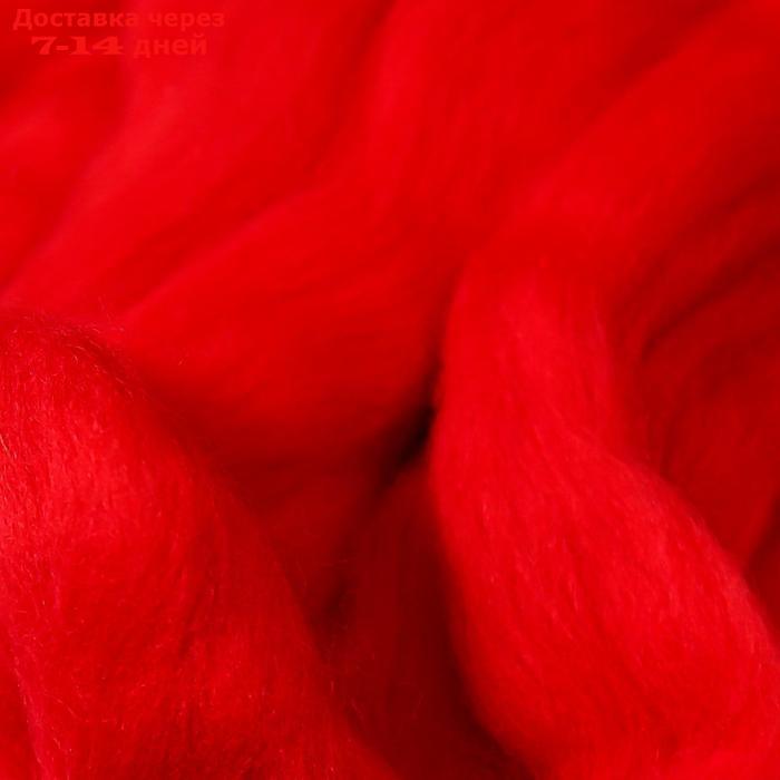 Шерсть для валяния 100% тонкая шерсть 50гр (06-Красный) - фото 4 - id-p226937006