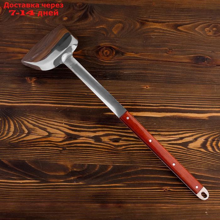 Шумовка-лопатка для казана узбекская 62см, ширина 15см, с деревянной ручкой - фото 5 - id-p226927857