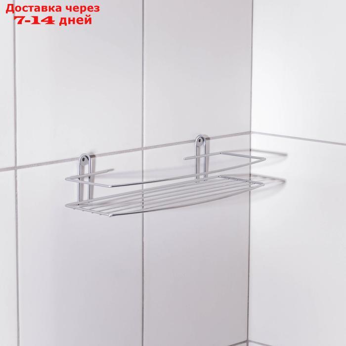 Полка для ванной прямая, 35×13×7,5 см, цвет хром - фото 3 - id-p226949918