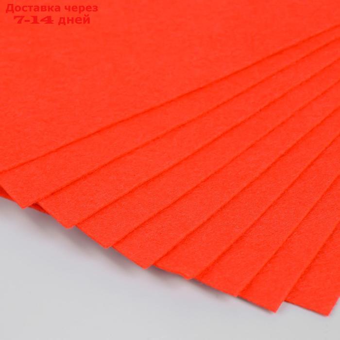 Фетр "Красный" 1 мм (набор 10 листов) формат А4 - фото 4 - id-p226937100