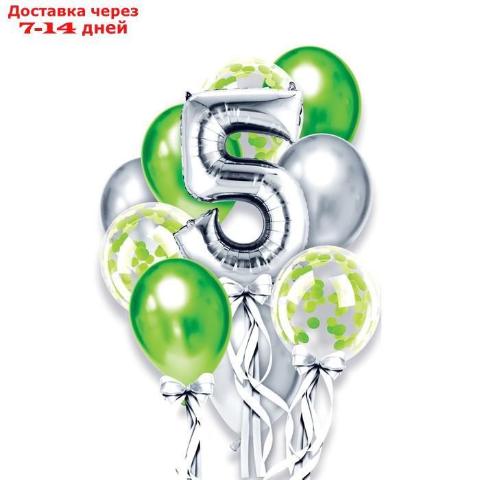 Фонтан из шаров "5 лет", для мальчика, латекс, фольга, 13 шт. - фото 2 - id-p226949960