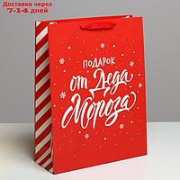 Пакет ламинированный вертикальный "Подарок от Деда Мороза", L 31 × 40 × 11,5 см