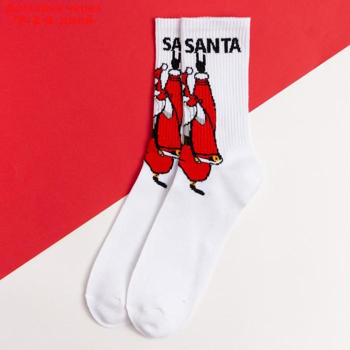 Носки мужские KAFTAN "Happy Santa" р. 41-44 (27-29 см), белый - фото 2 - id-p226949996