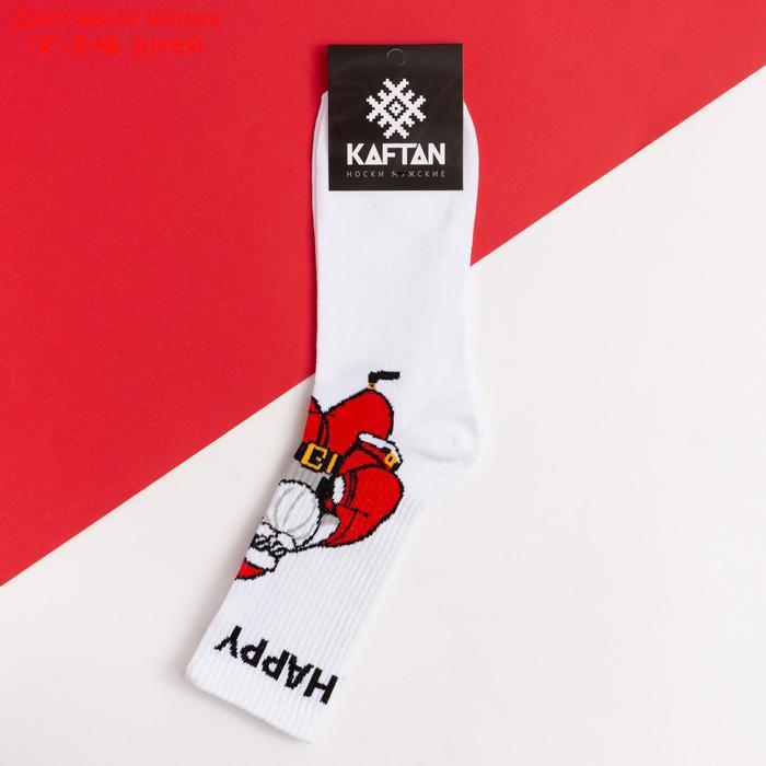 Носки мужские KAFTAN "Happy Santa" р. 41-44 (27-29 см), белый - фото 3 - id-p226949996