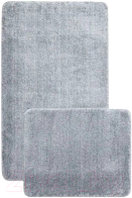 Набор ковриков для ванной и туалета Gokyildiz Soft Micro 50x80+50x40 / DUZ-7038-LIGHT-GRAY