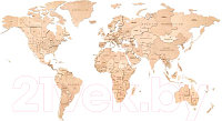 Декор настенный EWA Карта Мира Антачед Уорлд
