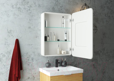 Шкаф с зеркалом для ванной Континент Elliott Led 60x80 R - фото 8 - id-p227154988