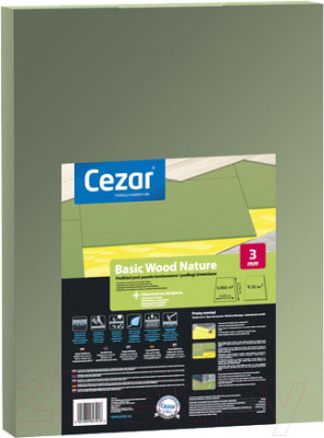 Подложка Cezar Basic Wood Nature 3мм хвойная - фото 1 - id-p227159985