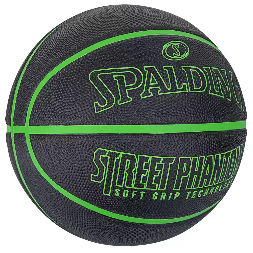 Мяч баскетбольный 7 SPALDING Phantom black-green - фото 2 - id-p224987024