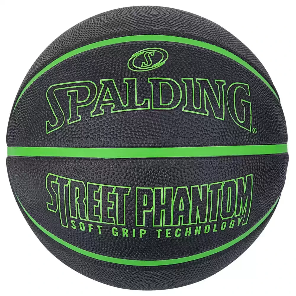 Мяч баскетбольный 7 SPALDING Phantom black-green - фото 1 - id-p224987024