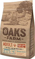 Сухой корм для собак Oak's Farm Беззерновой для малых и миниатюрных пород. Лосось и криль