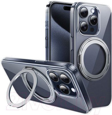 Чехол-накладка Hoco AS1 для iPhone 15 Pro Max магнитный с кольцом - фото 2 - id-p227160984