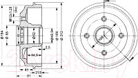 Тормозной барабан Stellox 60253705SX