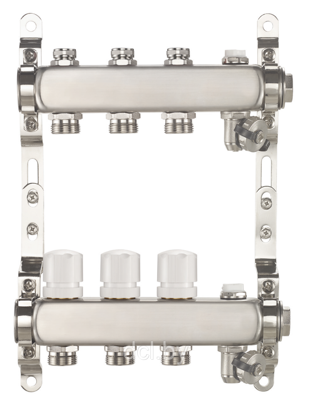 Коллекторная группа на 4 выхода с регулирующими балансировочными клапанами