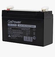 Аккумулятор 4V 4.5Ah - GOPOWER LA-435 (герметизированный свинцово-кислотный аккумулятор 4В 4.5Ач)