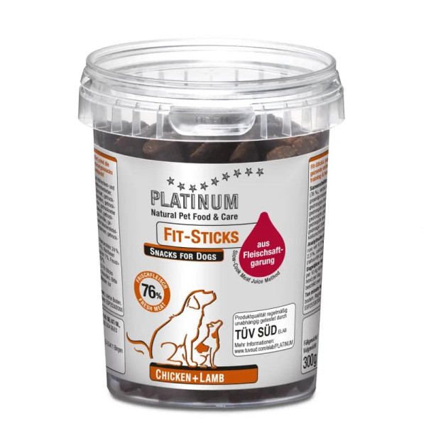 Лакомство для собак Platinum Fit-Sticks Лакомые колбаски (курица, ягненок) 300 гр