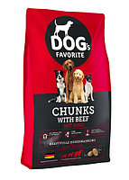 Сухой корм для собак Dog's Favorite Chunks (говядина) 15 кг