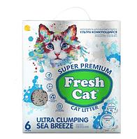 Комкующийся наполнитель Fresh Cat Морской бриз 5.16 кг/ 6л