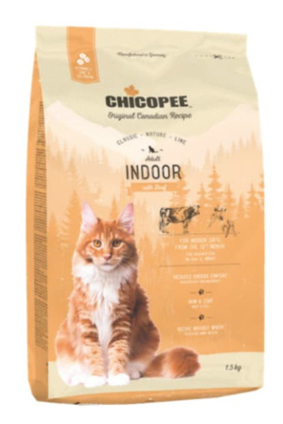Сухой корм для кошек Chicopee CNL INDOOR (для домашних и стерилизованных котов с говядиной) 1.5 кг - фото 1 - id-p220288631