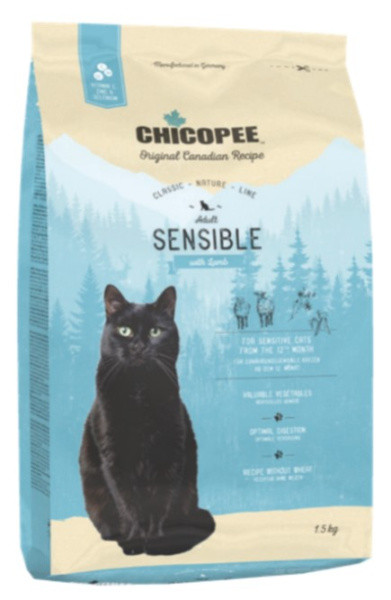 Сухой корм для кошек Chicopee CNL SENSIBLE (гипоаллергенный с ягненком) 1.5 кг - фото 1 - id-p220288633