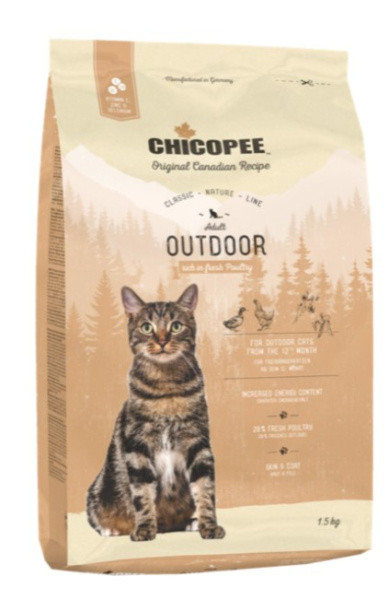 Сухой корм для кошек Chicopee CNL OUTDOOR (для активных котов) 1.5 кг - фото 1 - id-p220288635