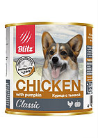 Консервы для собак Blitz Classic Dog (курица, тыква) 400 гр