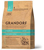 Сухой корм для собак Grandorf Probiotics Adult Medium & Maxi (4 вида мяса) 10 кг