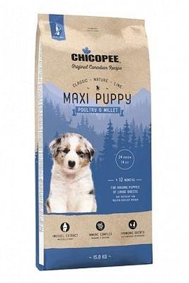 Сухой корм для щенков Chicopee CNL Maxi Puppy Poultry & Millet 15 кг - фото 1 - id-p220288437