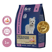 Сухой корм для щенков мелких пород Brit Premium Dog Puppy and Junior Small (курица) 1 кг (5049875)