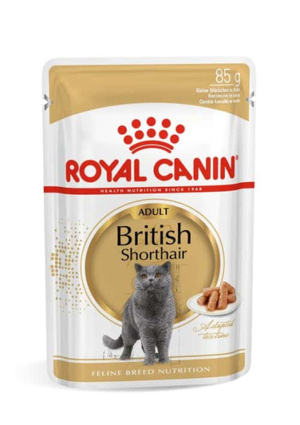 Влажный корм для кошек Royal Canin British Shorthair Adult (соус) - фото 1 - id-p220288452