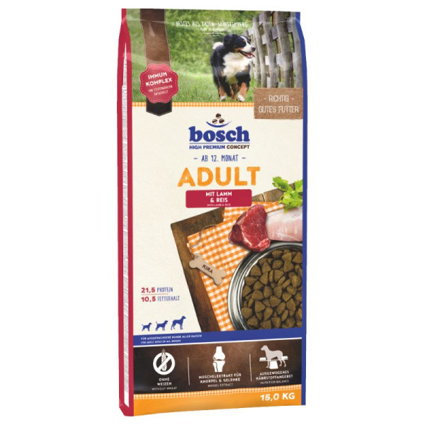Сухой корм для собак Bosch Adult (ягненок с рисом) 1 кг - фото 1 - id-p220288546