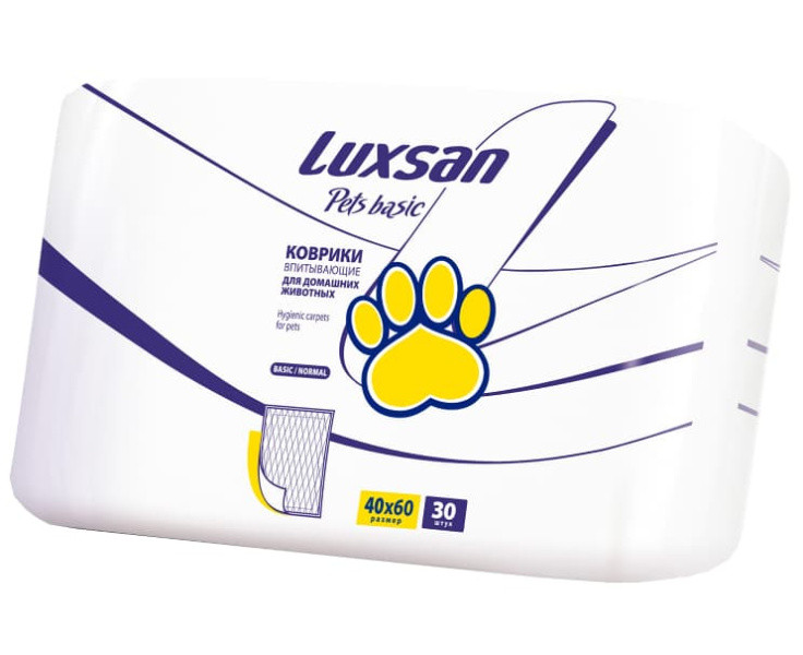 Пеленки для животных LUXSAN Basic 40х60 см, 30 шт - фото 1 - id-p220289671