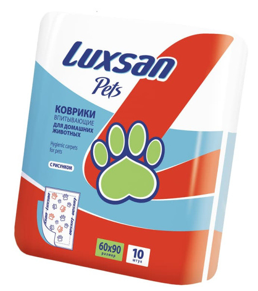 Пеленки для животных LUXSAN Premium 60х90 см, 10 шт - фото 1 - id-p220289684