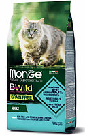 Сухой корм для кошек Monge Cat Bwild Grain Free Adult (треска) 1.5 кг