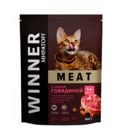 Сухой корм для кошек Winner Meat (говядина) 1.5 кг - фото 1 - id-p207639168