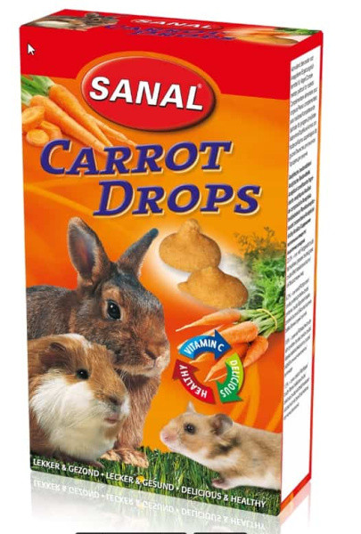 Лакомство для грызунов Sanal Carrot Drops с морковью и витамином С
