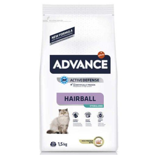 Сухой корм для кошек Advance Cat Adult Sterilized Hairball (индейка и ячмень) 1.5 кг - фото 1 - id-p224821687