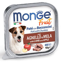Паштет для собак Monge Fruit Dog Adult (ягненок, яблоко) 100 гр