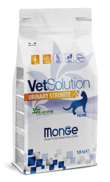 Сухой корм для кошек Monge VetSolution Urinary Struvite Cat 1.5 кг - фото 1 - id-p223382343